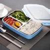 MICCK Lunch box Stainless steel Portable Bento Box Microwavable Food Containers With Compartments Boiling water insulation T200710