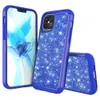 Ultradunne glinsterende pailletten tpu pc combo hybride achterkant van de hoes voor iphone 12 11 pro max