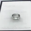 2024 Jóias Men/Mulheres Moda Ring Luxo Casal de ouro S925 Caixa de presente de alto polido A203