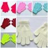 Children Winter Gloves Solid Candy Color Boy Girl Acrylic Glove Kids Warm Knitted Finger Stretch Mitten Student Outdoor Glove Gift RRA3789