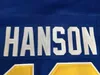 MThr Charlestown Jersey Hommes Hanson Brother Slap Shot 16 17 18 HANSON Film Hockey Jersey Pas Cher Expédition Rapide Bleu Blanc S-3XL