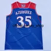 2020 새로운 캔자스 Jayhawks 대학 농구 저지 NCAA 35 Udoka Azubuike 화이트 블루 모든 스티치 및 자수 남성 청소년 크기