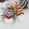 Nuove decorazioni natalizie in stile europeo e americano che lavorano a maglia bambola senza volto uomo della foresta ornamenti appesi con ciondolo di Babbo Natale T3I51278