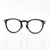 Originele zwarte bloem buffel hoorn frames outdoor ontwerp klassieke model eyewear mannelijke en vrouwelijke bril titanium vintage extra grote ronde optische grootte: 49-20-145