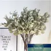 Silk folhas de eucalipto folhas verdes artificiais para casamento Decoração DIY grinalda presente Scrapbooking Craft plantas falsas Flower