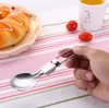 Pliable pliant en acier inoxydable cuillère Spork fourchette en plein air Camping randonnée voyageur cuisine vaisselle RRD13587