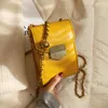 Вышитый квадратный Crossbody Телефон Сумка 2021 Новое Высокое Качество ПУ Кожа Женщины Дизайнерская Сумка Цепной Плечо Сумка