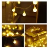 String Lights LED Garland 10M 20M AC220V 110V Globe Ball Fairy Light String Garden Christmas Wedding Party Holiday Decor Outdoor 201203