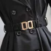 Female Elasticity Wide Waistband Fabric Belt for Women Metal Buckle Belt Shirt Suit Dress Clothing Accessories G220301