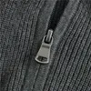Giordano homens blusas zíper Metade placket Mocket Mockover Sweater 12 agulha de tricô algemas com nervuras hem Sueter hombre 01050805 201022