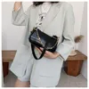 Fashion Baguette bags MINI Crocodile Pattern PU Leather Shoulder Bags For Women Chain Designer Luxury Handbag Female Travel tote268d