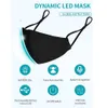 LED Voice Control Activated Luminous Face Mask for Adult Glow in The Dark Face Mask Festival Party Rechargeable Light Mask T9943