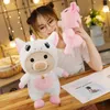 1 pc 25 cm Mignon Piggy Tourné Chien Lapin Rat Souris Ours Poupée En Peluche Jouet Chien Poupée Animaux En Peluche Jouets Pour Enfants Cadeau LJ201126