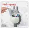 Totoro Toothbrush Holder Cartoon Cute Wall Mount Hanging Sucker Rack Toothpaste Holders With 3 Suction Cups qylCwO packing2010