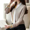 Plus Size ol Office Women Tops och Blus Vintage Long Sleeve Chiffon Tops BlusaS Mujer de Moda Elegant Autumn Blueses LJ200812