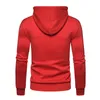 Lässige Männer Hoodies Reißverschluss Jacke Langarm Sweatshirt Männliche Sportwear Solide Farbe Rot Schwarz Moletom Hoodie Herren Kleidung 201126