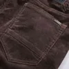 Pantaloni casual da uomo in velluto a coste autunno e inverno Pantaloni da lavoro elasticizzati da uomo in cotone nero cachi caffè blu scuro 220122