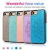 Fashion Läderfodral för iPhone 12mini präglad Mandala Wallet Phone Case Fit 12 11 Pro Max Cover4552397