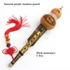 Chiński Handmade Hulusi Black Bamboo Gurda Cucurbit Flet Ethnic Musical Instrument Klucz C Z Case Dla Beginner Muzyka Miłośników A295L