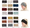CC sweat Hairband Colorful Knitted Crochet Twist Headband Winter Ear Warmer Elastic Hair Band Wide Hair Accessories