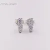 Hot Designer Biżuteria Autentyczne 925 Sterling Silver Musing Elegance Stud Stud Earring Pandora Kolczyki Luksusowe Kobiety Walentynki Prezent Urodzinowy