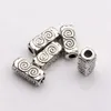 100 pçs antigo liga de prata redemoinho retângulo tubo espaçadores contas 4 5mm x 10 5mm x 4 5mm para fazer jóias pulseira colar diy accesso301a