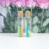 22x70x12.5 mm 18 ml clair bouchon de liège transparent bouteilles en verre flacons de parfum petite bouteille souhaitant pendentifs créatifs 100 pièces