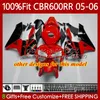 Injection mold Fairings For HONDA black silvery CBR 600RR 600F5 600CC 2005-2006 Body 72No.13 CBR600 CBR 600 CC F5 RR F 5 2005 2006 CBR600F5 CBR600RR 05 06 OEM Bodywork