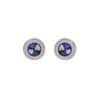 Boutons de manchette ronds en zircon bleu pour hommes, chemise d'affaires, costume, bouton de manchette, bijoux à la mode, cadeau de volonté et de sable