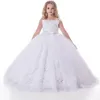 2021 White Flower Girl Dresses for Wedding Lace Girls Pageant Gown Kids First Communion Princess Dresses243c5336848