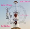 Högkvalitativ Bong Hookah Dubbelkaka Rosa Lila Heady Glas Vattenrör Glas Bongs