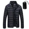 Jaquetas dos homens outono jaqueta de inverno homens ultraleve portátil parkas casual casual windproof masculino outwear 5xl 6xl