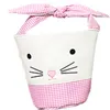 Cartoon Canvas Bunny Bucket Högkvalitativ DIY Kid Presentförvaring Korg Creative Portable Easter Candy Container vtky2208