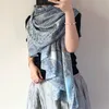 Fabulous Print Silk Cashmere Blanket Scarf Wraps Cape for Women Winter Scarves Poncho 201210