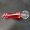 Latest Colorful Cool Freezable Liquid Filled Pipes Pyrex Thick Glass Smoking Tube Handpipe Portable Handmade Dry Herb Tobacco Oil Rigs Filter Hand Bong DHL Free