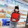 Cartoon School Backpack bambini ragazze e ragazzi Drawing Square Back Bag Comic Knapsack Bolos Schoolbag for Teenager Concise Bag