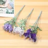 10 hoofden lavendel kunstbloemen bruiloft bruids boeket feest huis woonkamer decoratieve bloemen boeketten groene planten15660115