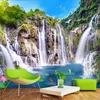 Photo Wallpaper Chinese Style Classic HD Waterfall Pond Fish Beautiful Nature Landscape 3D Wall Mural Living Room Study Frescoes