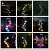 Lampade solari a LED Campanelli eolici Sfera di cristallo Colibrì Luce decorativa che cambia colore Lampada a sospensione impermeabile per giardino domestico