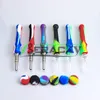 DHL !!! Kit de NC de silicone com quartzo / dicas de titânio 14mm silicone nc kits mini nc ferramenta DAB para vidraceiros de água Bongs Dab Rigs fumar