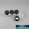 Glas-Verpackungsbehälter, Augen-Gel-Etui, als Creme, neu, Pailletten, 2 g, schwarz, 2 ml, transparente Kappe, leer, Mini-Probe, Nagelglitzer