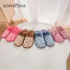 Sophitina Womens Slippers Handmade Sake Design Design Printing Shoes الحفاظ على دافئة Winter PO301 Y200424