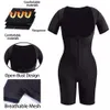 여성 전신 조각 네오프렌 스포츠 사우나 옷 코르셋 스타킹 슬리밍 슬리밍 검은 bodysuit 지방 버너 땀을 흘리게 슬림 LJ201209