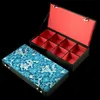 Роскошные 8 Сетки Слот Часы Коллекция Box Украшение Китайского Вуд Jewelry Box хранение китайского шелк Brocade Браслет Box High End подарки Packagin