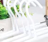 100Pcs Durable Thick Strong White Black Plastic Coated Metal Hanger with Clips for Pants Skirt Trouser Rack