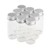 Wholesale Glass Bottles Screw Top Empty Jars Vial 15ml 25ml 40ml 50ml 60ml Candy Vanilla Pill Food Bottle Metal Cap 50pcs