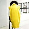Желтый негабаритная куртка без рукавов Женщины черный джинсовый жилет Корейский Свободные джинсы Пальто асимметрии отверстие женское белое кардиган EUREWARE 201031