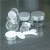 10PC Volume 5g 10g 20g 50g Limpar vidro reutilizável Cosmetic garrafa de amostra com Cap Vazamento de prova Creme Lip Gloss salves Garrafas Jar