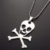 1pcs Stainless steel pirate clown skull horror scary mask sign pendant necklace skeleton Women men gift necklace jewelry