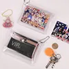 Mini Lipstick Storage Bag Bus Card Earphone Key Card Holder Coin Purse Transparent PVC Waterproof Wallet